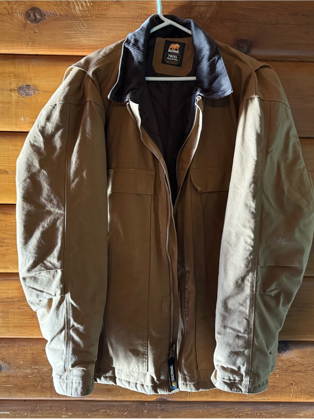 Berne Brown Quilted Insulated Work Puffer Jacket